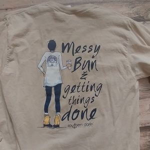 Long sleeve, souther darlin', messy bun long sleev